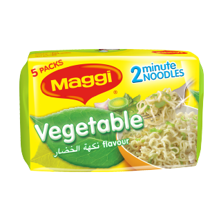 Buy Maggi Vegetables 2 Minutes Noodles - 5x77G in Saudi Arabia