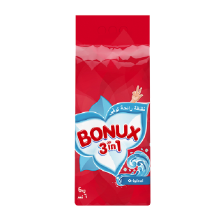 Buy Bonux Bonux Detergent 3 In 1 Original - 6Kg in Saudi Arabia
