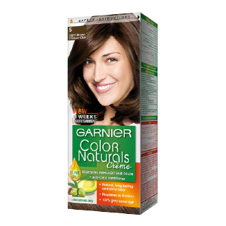 Buy Garnier Color Naturals 5 Light Brown Hair Color - 1 count in Saudi Arabia