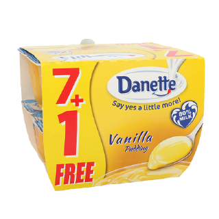 Buy Danette Vanilla Pudding - 8 x 75G in Saudi Arabia