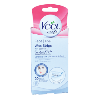 Buy Veet   Hair Remover Wax Strips Sensitive Skin - 20 Count in Saudi Arabia