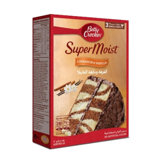 Buy Betty Crocker Cinnamon and Vanilla cake mix - 500G in Saudi Arabia