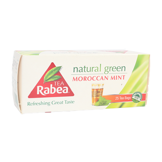 Buy Rabea Green Tea with Moroccan Mint - 25 count in Saudi Arabia