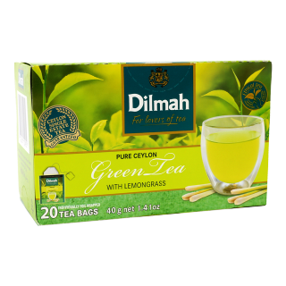 Buy Dilmah Green Tea With Lemongrass - 40G in Saudi Arabia