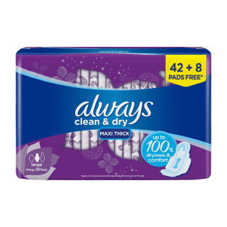 Buy Always Super Pads With Wings - 50 Count in Saudi Arabia