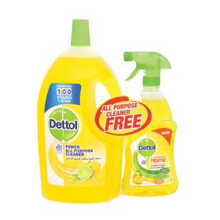 Buy Dettol multi purpose cleaner Lemon 3L+500Ml FREE - 3L in Saudi Arabia