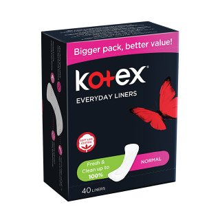 Buy Kotex Everyday Liners Normal - 40 count in Saudi Arabia