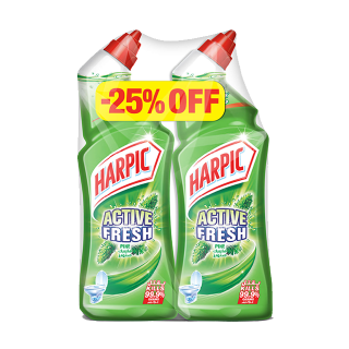 Buy Harpic Toilet Cleaner Liquid Active Fresh Pine - 2x1L in Saudi Arabia