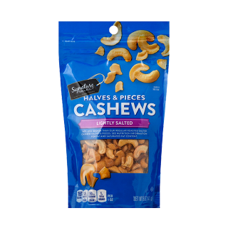 Buy Safeway Signature Select Lightly Salted Halves & Pieces Cashews - 5Z in Saudi Arabia