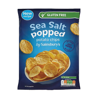 Buy Sainsbury's Sea Salt Popped Potato Chips - 88G in Saudi Arabia