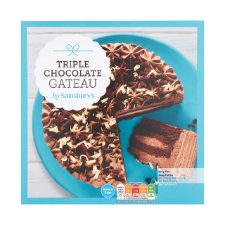 Buy Sainsbury's Triple Chocolate Gateau - 600G in Saudi Arabia