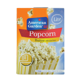 Buy American Garden Microwave Popcorn Butter Lite - 240G in Saudi Arabia