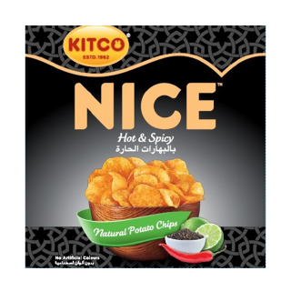 Buy Kitco Hot & Spicy Flavored Potato Chips - 21G in Saudi Arabia