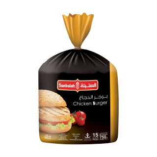 Buy Sunbulah Chicken Burger In Bags - 750G in Saudi Arabia