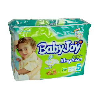 Buy Babyjoy Compressed Tape Diaper Junior Value Pack - 27Count in Saudi Arabia