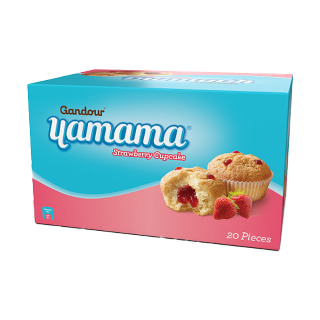 Buy Gandour Yamama Strawberry CupCake - 18×30G in Saudi Arabia