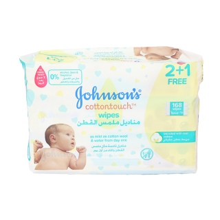 Buy Johnson's Cottontouch Wipes - 168 Count in Saudi Arabia