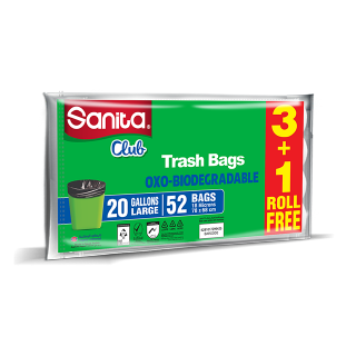 Sanita Club Trash Bags Bio Degradable 5 Gallons 130 Bags