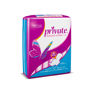 Buy Private Feminine Pads Super with wings -  30 Pads in Saudi Arabia