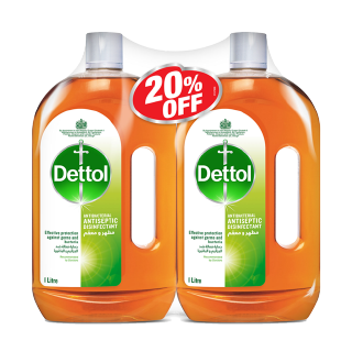 Buy Dettol Surface Cleaner and Multipurpose Cleaner Pine - 2×1L in Saudi Arabia