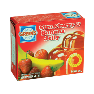 Buy Greens Strawberry & Banana Jelly - 80G in Saudi Arabia