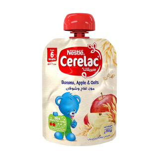 Buy Nestle Puree Apple Banana and Oat - 90G in Saudi Arabia