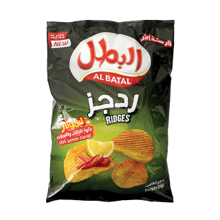 Buy Al Batal Ridges Chili Lemon Flavor - 155G in Saudi Arabia