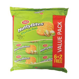 Buy Tiffany Nutty Bite Pistachio Biscuit - 8×90G in Saudi Arabia