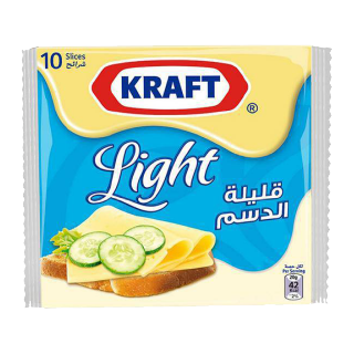 Buy Kraft Cheddar Cheese Single Lite Slices - 180G in Saudi Arabia