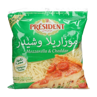 Buy President Mix Shredded Cheddar & Mozzarella - 450G in Saudi Arabia