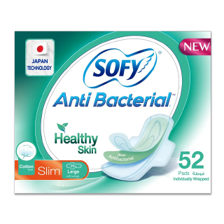 Buy Sofy Slim Antibacterial Large Pads - 52 count in Saudi Arabia