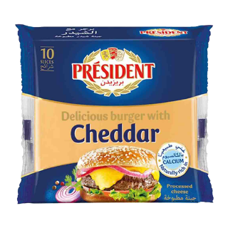 Buy President Cheddar Cheese Slices - 200G in Saudi Arabia