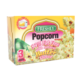 Buy Freshly Microwave Popcorn Butter Low Fat - 255G in Saudi Arabia