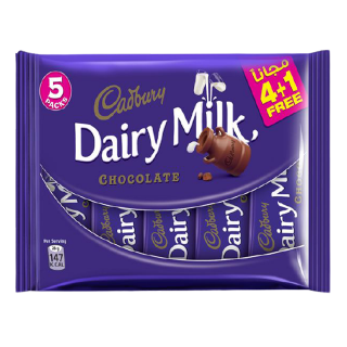 Buy Cadbury Dairy Milk Chocolate -  4 + 1 Free x 37G in Saudi Arabia