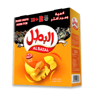 Buy Al Batal Potato Chips Cheese - 14×23G in Saudi Arabia