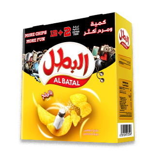 Buy Al Batal Potato Chips Salt - 14×23G in Saudi Arabia