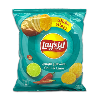 Buy Lays Potato Chip Chili Lime Duplex - 12×23G in Saudi Arabia