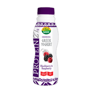 Buy Nada Blackberry Raspberry greek yogurt Drink  with cereal - 330Ml in Saudi Arabia