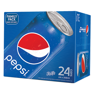 Buy Pepsi Regular Can - 18×330-355Ml in Saudi Arabia