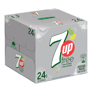 Buy 7 UP Diet Can - 18 × 330-355Ml in Saudi Arabia