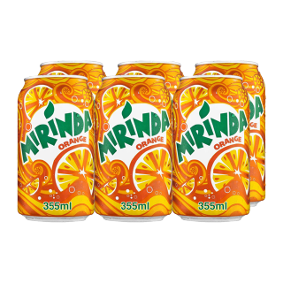 Buy Mirinda Orange Can - 6 × 330-355Ml in Saudi Arabia