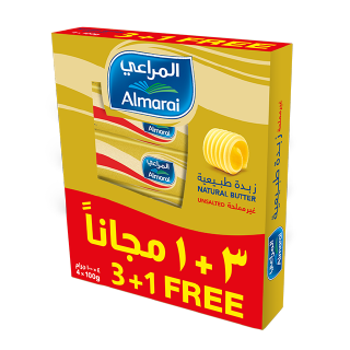 Buy Almarai Unsalted Butter - 4×100G in Saudi Arabia