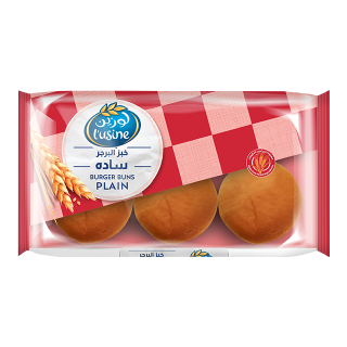 Buy Lusine Burger Buns Plain - 6 pieces in Saudi Arabia