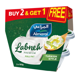 Buy Almarai Turkish Labneh Full Fat - 3×180G in Saudi Arabia