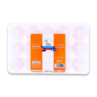 Buy Saha White Large Eggs - 15 PCS in Saudi Arabia