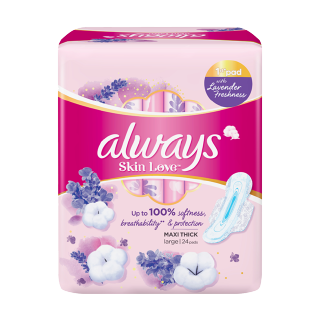 Buy Always Premium Cotton Soft Large Pads With Wings - 24 Pads in Saudi Arabia