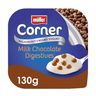 Buy Muller Corner Vanilla Yogurt with Chocolate Digestive Biscuits - 130G in Saudi Arabia