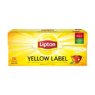 Buy Lipton Yellow Label Tea Bags - 25 × 2G in Saudi Arabia