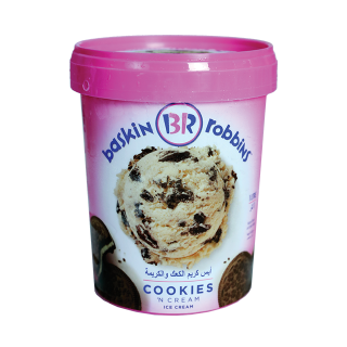 Buy Baskin Robbins Cookies N Cream Ice Cream - 500Ml in Saudi Arabia