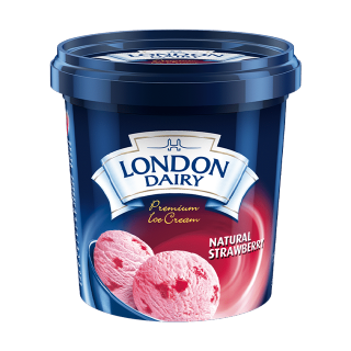 Buy London Dairy Natural Strawberry Cup - 1L in Saudi Arabia